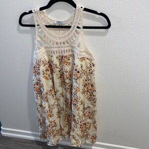 Purple Snow Crochet Floral Dress